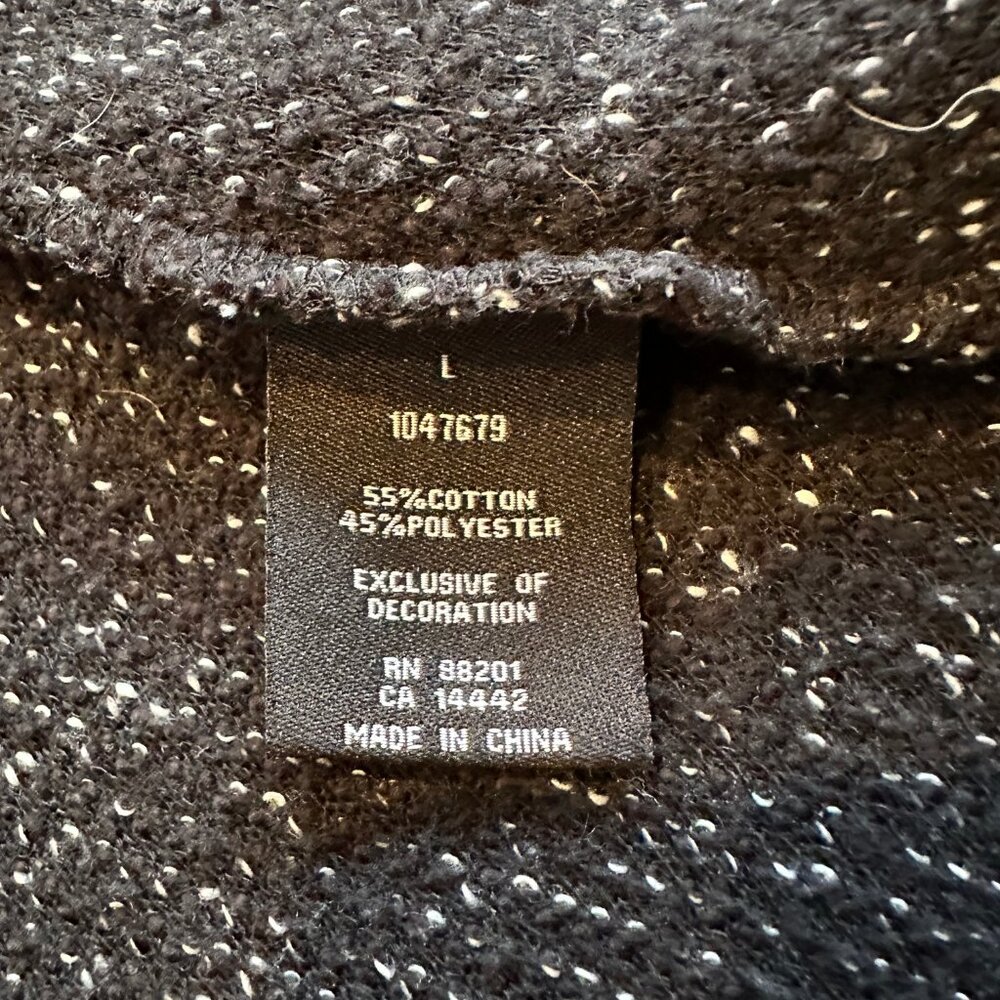 BNCI by Blanc Noir Open Swing Cardigan Sweater Large - Picture 7 of 8